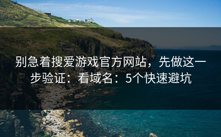 别急着搜爱游戏官方网站，先做这一步验证：看域名：5个快速避坑